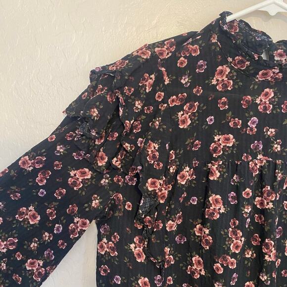 Wild Fable Dress Tunic Womens Size Large Floral Whimsigoth Dark Romance Fairy - Picture 6 of 6